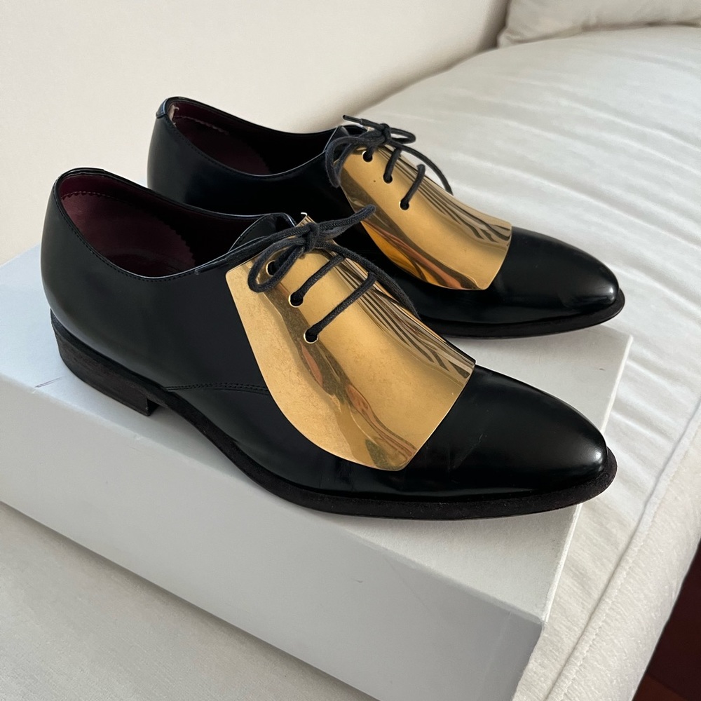 Celine Black Leather Flats